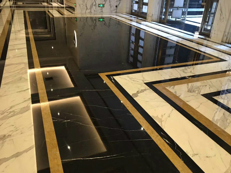 black marble flooring