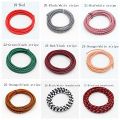 China Professional 2*0.75mm  Edison Textile Braided Cable Round Fabric Electrical Wire Chandelier Cable Pendant Lamp Wires Vintage Lamp Cord Supplier
