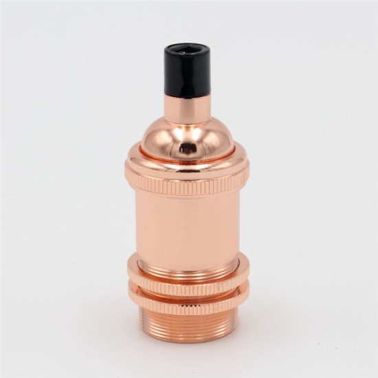 China Professional E27 Vintage Lamp Holder Light Bulb Socket With a Metal Cord Grip Supplier