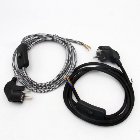 2 Meters Euro Plug Power Cord  With On/off Switch