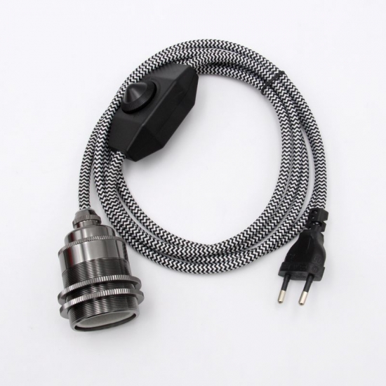 Power Cord Cable E27 Pendant Lamp Holder EU Plug 303 Switch for  LED Bulb Socket