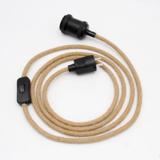 E26/E27 lamp cord set with Europe plug and switch(without Edison bulb)