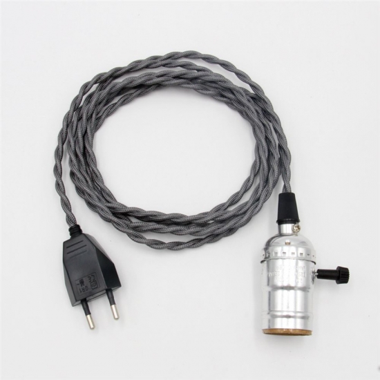 E26/E27 lamp cord sets with Europe plug and switch(without Edison bulb)