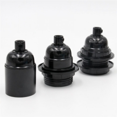 CE E27 Plastic  Threaded Lampholder with   Lampshade Rings