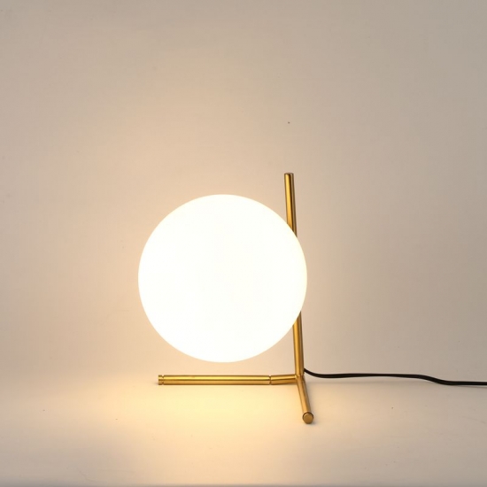 Modern Glass Ball table lamps Gold Nordic Simple Bedroom Bedside Reading Desk Lamp Home Decor G9 LED Table Light Lamparas
