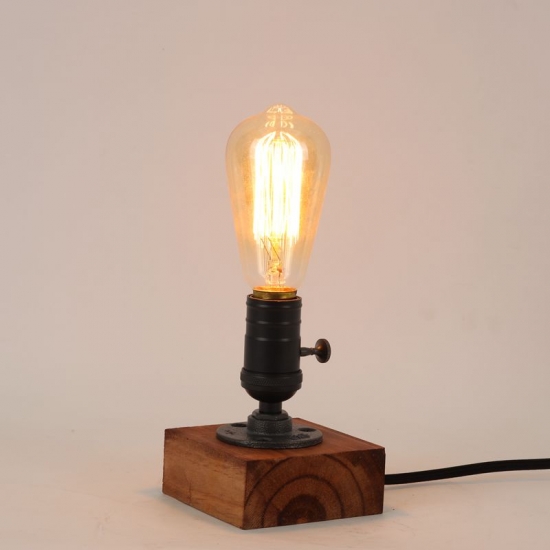 China Professional Vintage Bedroom Living Room Table Lamp Industrial Study Desk Lamps Edison Luminaria Edison Office Lighting E27 Lamp Holder Supplier