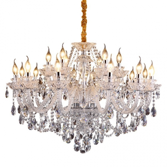 Modern 7W LED Multi-head glass chandelier for living room restaurant