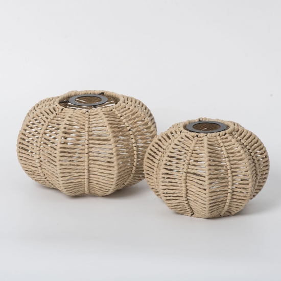 Perfect Hand-Woven Paper Rope Lamp Cover for Farmhouse Retro Restaurant Tea House Easy Installation Hanging Chandelier