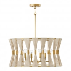 LED 110V E27 Adjustable Height Iron Fabric Branch-Shaped Pendant Lamp for Art Entrance