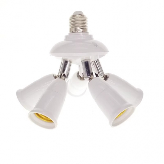 Versatile E27 Multi-head Lamp Holder Extension Converter Splitter