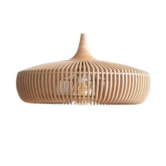 Artistic Wood Pendant Light New Chinese Style Shadow Play Chandelier for Dining Zen Tea Spaces