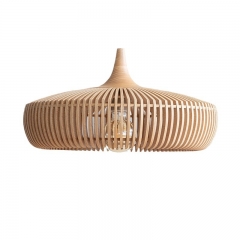 Artistic Wood Pendant Light New Chinese Style Shadow Play Chandelier for Dining Zen Tea Spaces