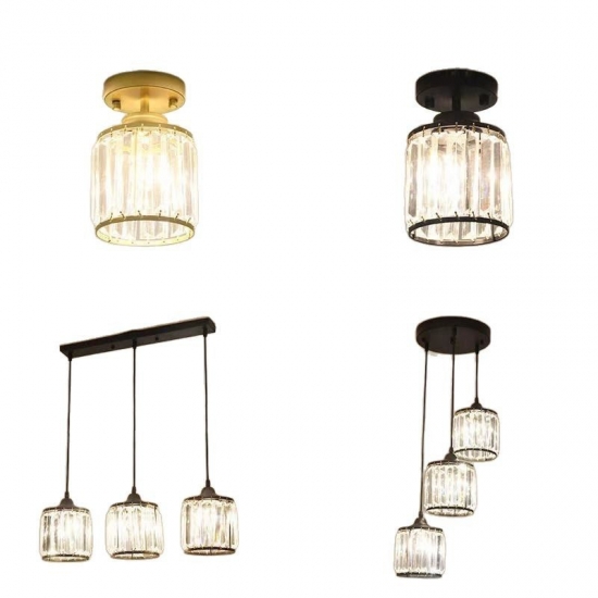 Premium Crystal Design Energy-Saving LED 220V Multi-head Pendant Lamp for Stylish Commercial Home Interiors